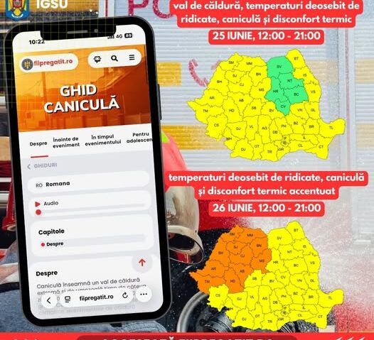 IGSU avertizează: Valul de căldură pune stăpânire pe întreaga ţară