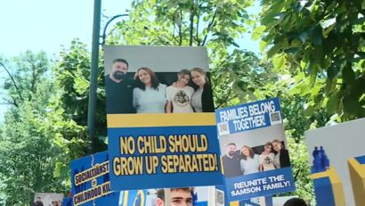 Solidaritate cu familia Samson: protest pentru repatrierea copiilor