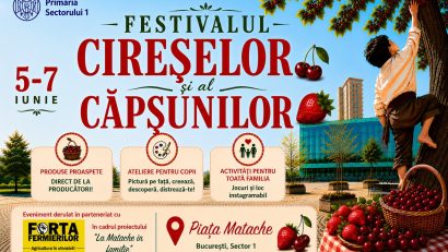 Piața Matache găzduiește Festivalul Cireșelor și al Căpșunilor