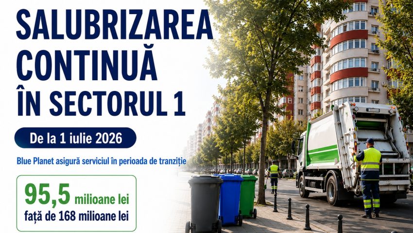 Blue Planet va asigura salubrizarea Sectorului 1 în perioada de tranziţie