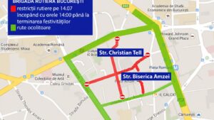 Circulația va fi restricționată, în Piața Amzei, de Ziua Franței