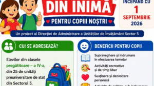 Primăria Sectorului 5 a dat startul înscrierilor în proiectul “Din inimă pentru copiii noștri”!