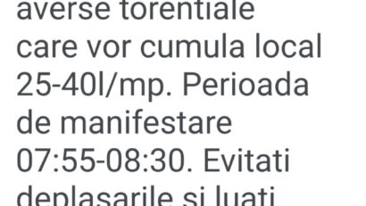 RO – Alert : Vreme extremă, îm Capitală