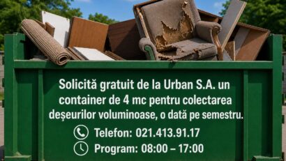 Sectorul 6 oferă gratuit containere pentru deșeurile voluminoase. Cum pot beneficia asociațiile de proprietari