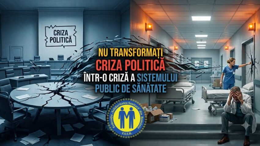 Nu transformaţi criza politică într-o criză a sistemului public de sănătate!