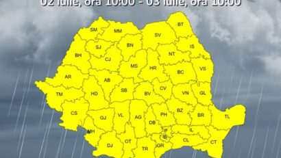 Întreaga țară se află în continuare sub avertizări meteorologice