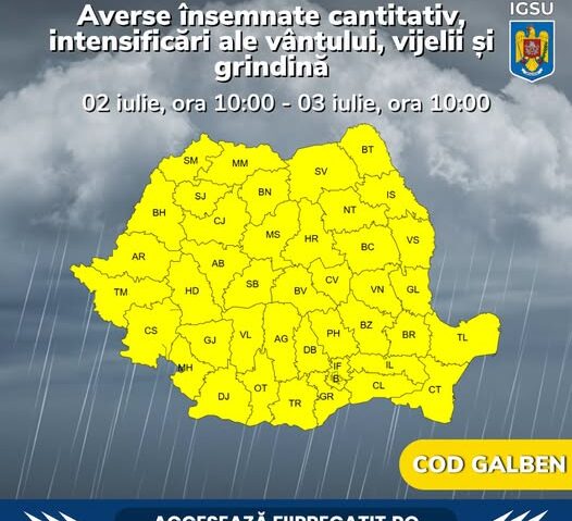 Întreaga țară se află în continuare sub avertizări meteorologice