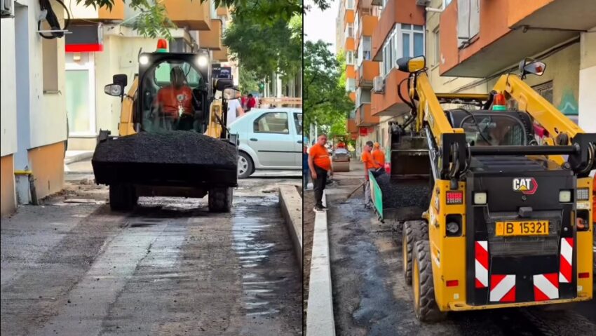 Lucrări de reamenajare a trotuarelor și spațiilor verzi pe Calea Rahovei