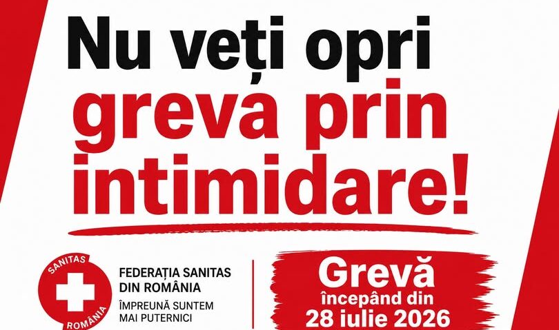 Federația SANITAS: Au început deja presiunile asupra angajaților. Nu vă lăsați intimidați!