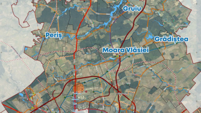 Lucrările la rețele de apă și canalizare din localitățile Gruiu, Grădiștea, Periș și Moara Vlăsiei au fost finalizate