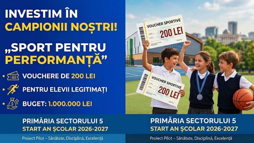 Vouchere pentru tinerii sportivi din Sectorul 5!