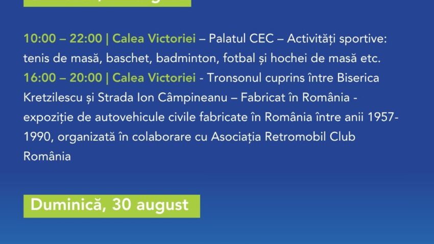 Calea Victoriei, între sport, promenadă şi istoria automobilului românesc, la “Străzi Deschise”