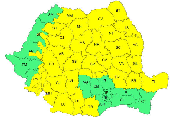 Se schimbă vremea: meteorologii au emis cod galben de vijelii