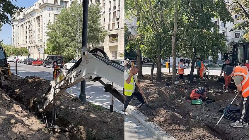 Bulevardul Națiunile Unite, în plin proces de reamenajare