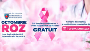 Screening gratuit pentru cancerul de sân în Sectorul 6. Înscrieri până pe 10 octombrie!