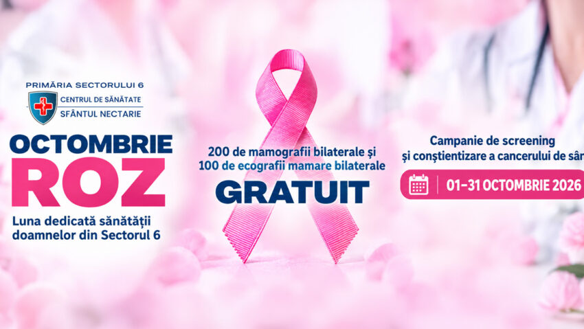 Screening gratuit pentru cancerul de sân în Sectorul 6. Înscrieri până pe 10 octombrie!