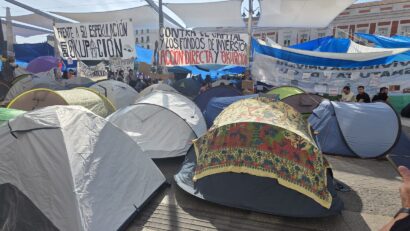 Criza locuințelor scoate mii de oameni în stradă la Madrid, în Puerta del Sol, piață protestelor
