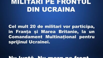 Administraţia Prezidenţială: România nu trimite trupe combatante în Ucraina