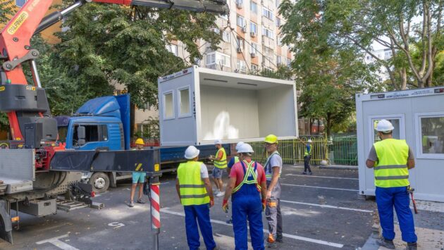 Șantier la blocul din Rahova, afectat de explozie