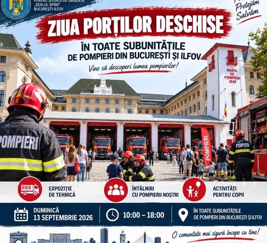 Ziua pompierilor, marcată în Capitală printr-o serie de manifestări