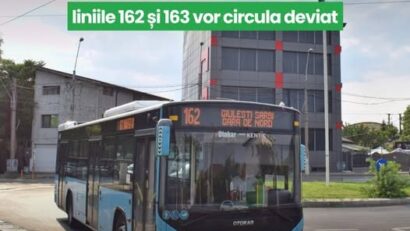 STB: Liniile STB 162 și 163, deviate temporar