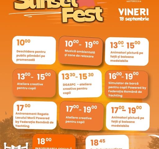 Insula Lacul Morii se redeschide, în weekend, când are loc “West Side Sunset Fest”