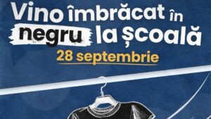 Elevii protestează, îmbrăcaţi în negru, faţă de introducerea uniformelor