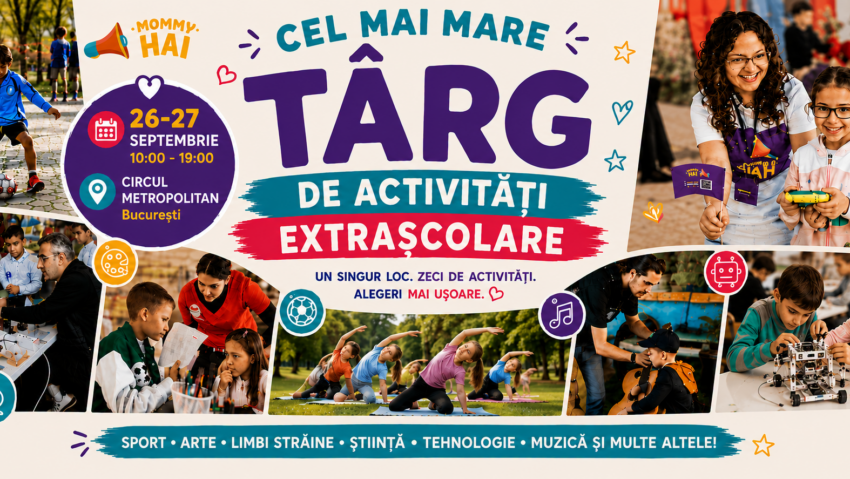 Târgul Mommy HAI îi invită pe copii să încerce activități extrașcolare înainte să aleagă