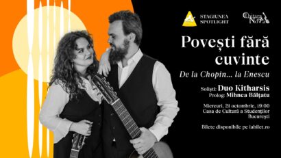 Stagiunea de Chitară Spotlight revine cu un nou sezon. Duo Kitharsis deschide seria de concerte cu “Povești fără cuvinte”