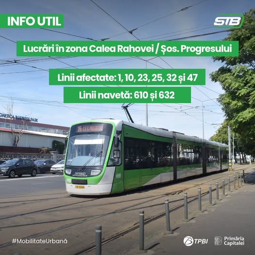 Image accompanying STB anunță modificări temporare ale mai multor linii, în zona întersecției Calea Rahovei/Șos. Progresului, from BucurestiFM