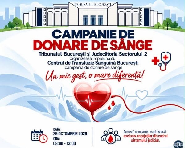 Campanie de donare de sânge la Tribunalul București