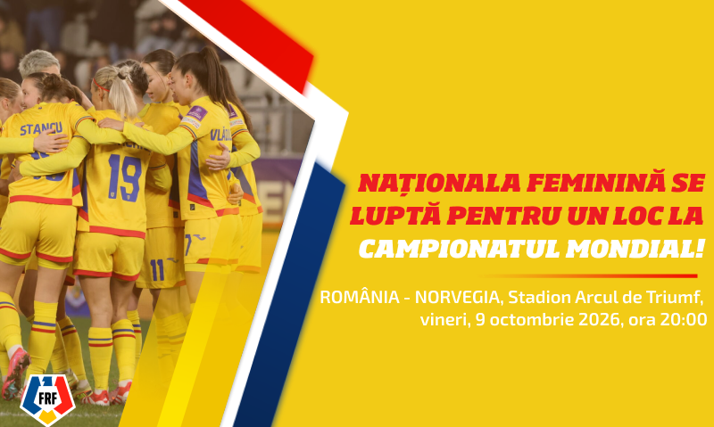 Naționala feminină a României joacă contra Norvegiei, meciul tur din prima rundă a play-off-ului de calificare la Campionatul Mondial