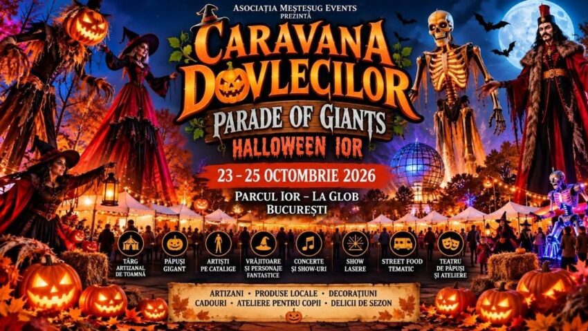 ”Caravana Dovlecilor – Parade of Giants”, în weekend, în Parcul IOR