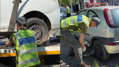 Continuă eliberarea domeniului public de mașinile abandonate, în Sectorul 5