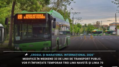 Maratonul Internațional 2026 modifică în weekend 33 de linii de transport